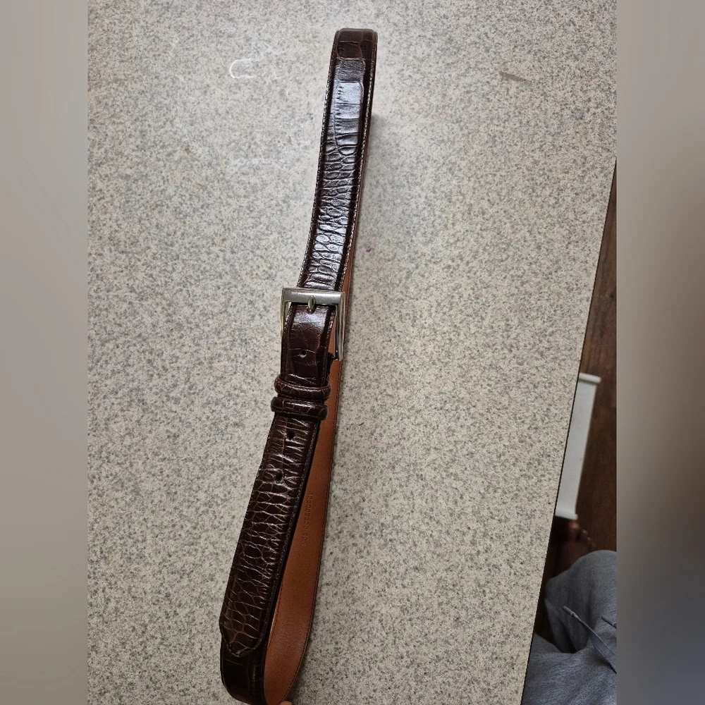 NWT Polo Ralph Lauren Brown Leather Belt, Size 49